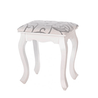 OT-155 Elegant Design White Wood Dressing Stool 