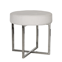 OT-156 Stainless Steel Hotel Bedroom Ottoman Stool Modern 