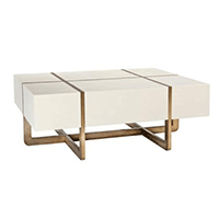CT-288 Classic High End Design Square White Living Room Coffee Table 